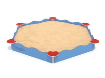 Zandbak - kunststof - hexagon - kleine zitjes