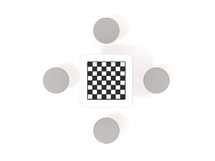 Single - speeltafel - schaakbord
