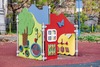 Lage constructie - mini - activiteitenhuisje dieren rondom het huis