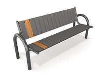 Outdoor Meubilair - Urbaniq - Wood - Zitbank Met Rug- En Armleuning