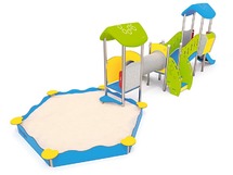 Zandbak - speelhuis met zandbak hexagon