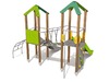 Speeltoestel - eco - jungle - dubbele boomhut met loopbrug