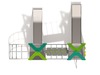 Speeltoestel - eco - jungle - dubbele boomhut met loopbrug