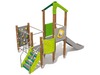 Speeltoestel - eco - jungle - glijbaanhut met klimmuur