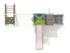 Speeltoestel - eco - jungle - glijbaanhut met klimberg