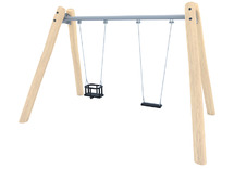 Schommel - robinia - dubbel - babyzitje + schommel