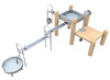 Zandbak - workshop - robinia - waterspeelset c