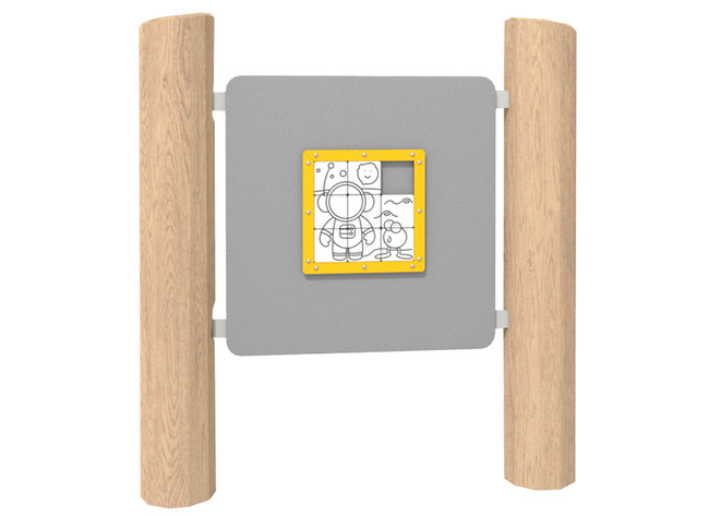 Outdoor - Speelwand - Robinia - Puzzel - Per Stuk