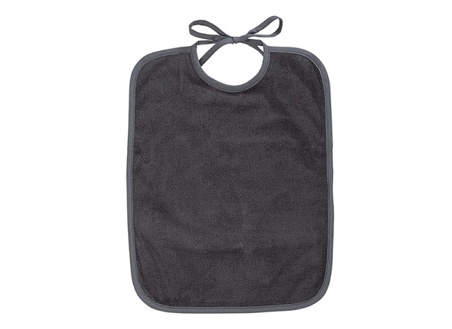 Textiel - Slabber - Waterproof - Lintjes - Antraciet - Per Stuk