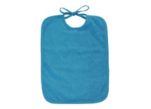 Textiel - Slabber - waterproof - lintjes - aqua - per stuk
