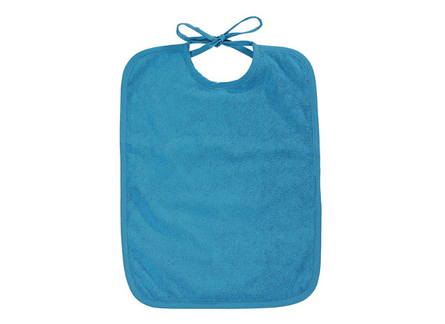 Textiel - Slabber - Waterproof - Lintjes - Aqua - Per Stuk