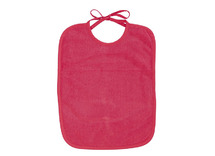 Textiel - Slabber - waterproof - lintjes - fuchsia - per stuk