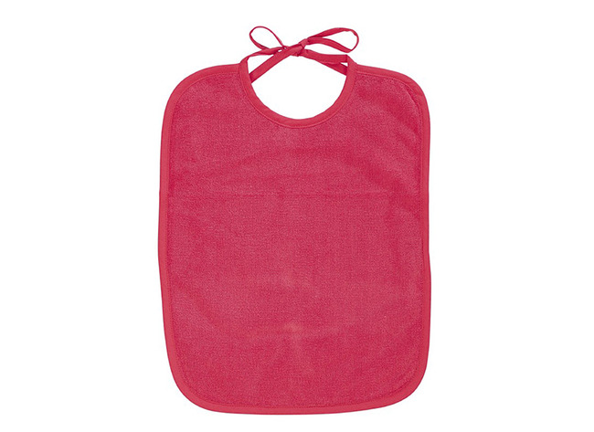 Textiel - Slabber - Waterproof - Lintjes - Fuchsia - Per Stuk
