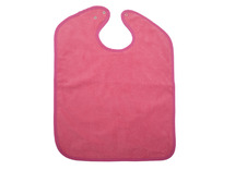 Textiel - Slabber xl- waterproof - drukknopen - fuchsia - per stuk