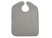 Textiel - Slabber xl- waterproof - drukknopen - grijs - per stuk