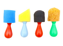 Penselen - verfdabbers - Chunky - set van 4 assorti
