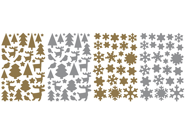 Stickers - Initial - Kerst - Goud Zilver - Set Van 640