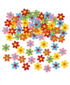 Decoratie - stickers - bloemen - vilt - textiel - zelfklevend - set van 60 assorti
