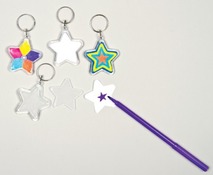 Sleutelhanger - ster - 6st