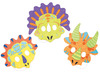 Maskers - karton - Dinomaskers - set van 8 assorti