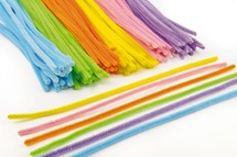 Chenilledraad - pastelkleuren - 30 cm lang - set van 120 assorti