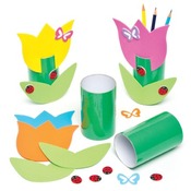 Papier - pennenpotje tulp