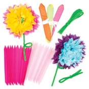 Zijdepapier - bloemen 6st