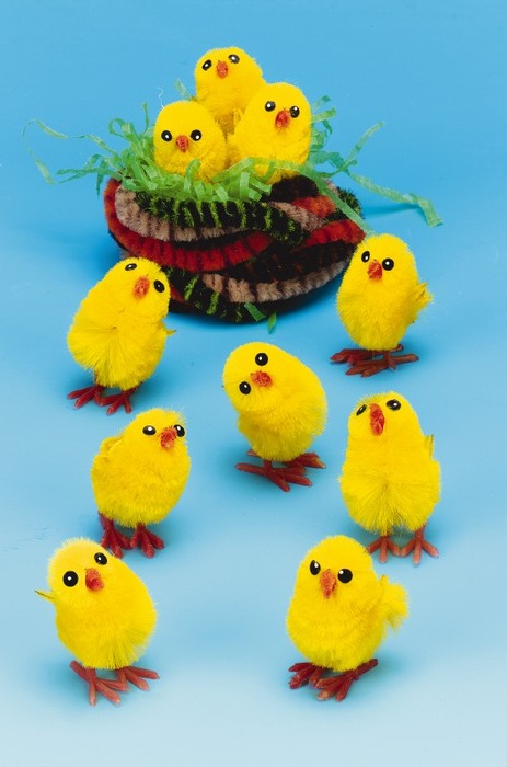 Kuikens - Geel - Decoratie - Set Van 12