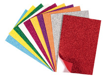 Foam-vellen-glitter-zelfklevend- 23x15,5 cm