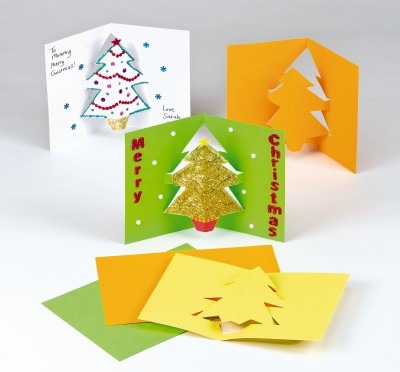 Kerst - Papier - Pop-up Kaarten Kerstboom 8ass