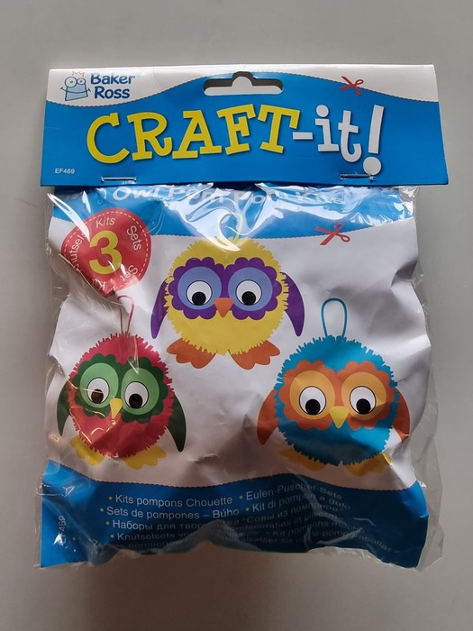 Textiel-pomponuiltjes Set Van 3