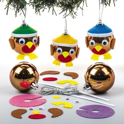 Kerst - Crea - Kerstbal Roodborstje 6 St