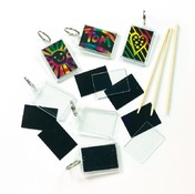 Sleutelhangers - kraspapier - set van 6 assorti