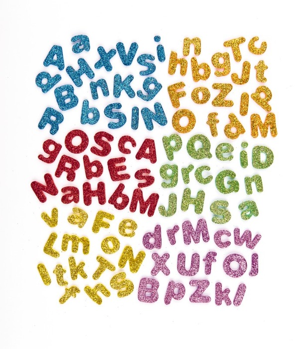 Foam-letters Glitters-zelfklevend 850 Ass