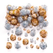 Kerst - Pompons Goud-Zilver