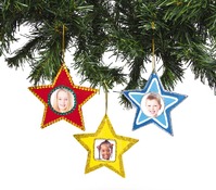 Kerst - hout - sterhangers 8ass