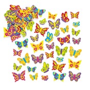 Foam - stickers - vlinders - set van 120 assorti
