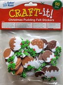 Kerst - viltstickers - ke rstpudding - set v 96