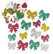 Kerst-foamstickers-glitter strikken