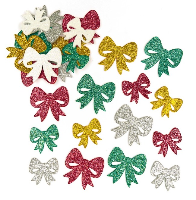 Kerst-foamstickers-glitter Strikken