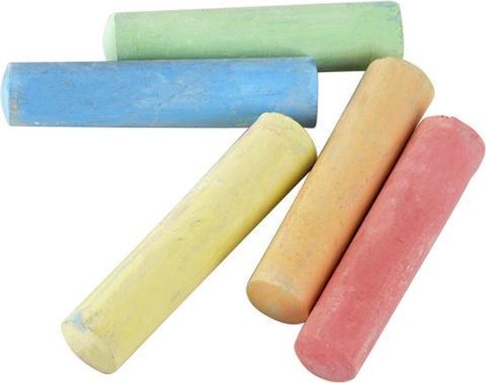 Krijt - Stoepkrijt - Kangaro - Rond - 25 X 115 Mm - Emmer Van 20 Stuks