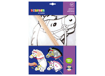 Knutselset - papier - stokpaardjes - set van 4