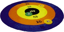 Buitenspel-vloerdarts