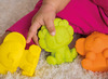 Kleur en vormsorteren - Bright Stars -  regenboogvriendjes - set van 9