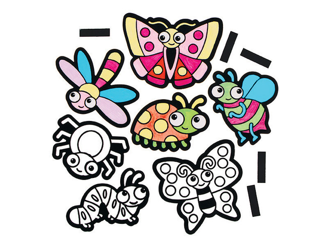 Lente - Magneten - Colour-in - Insecten - Set Van 15
