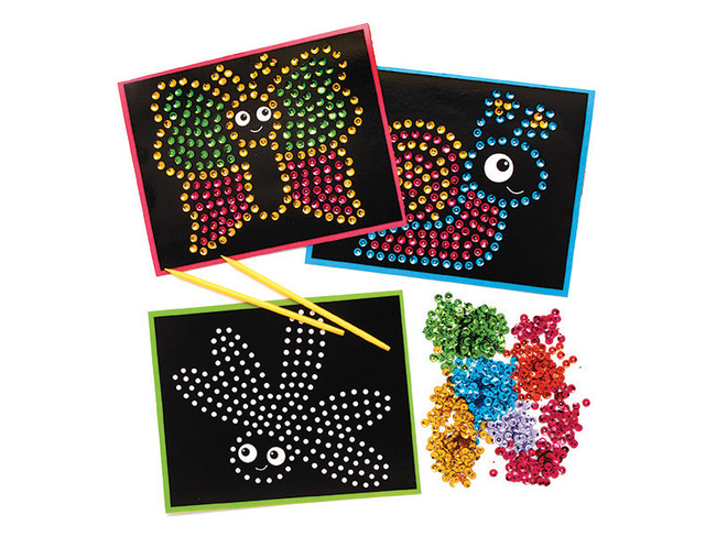 Lente - Diamantkaarten - Insecten - Set Van 4