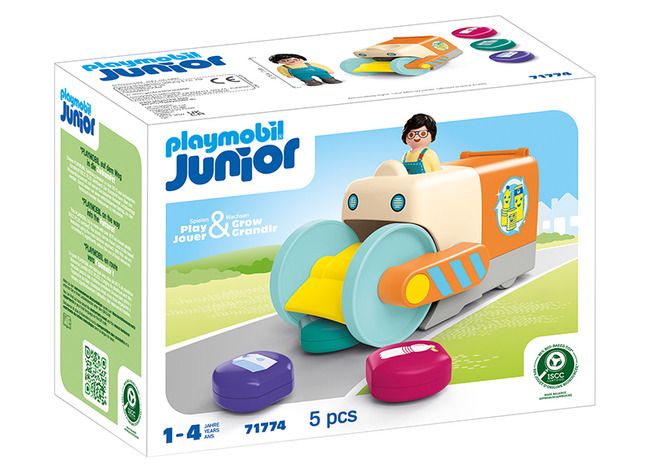 Speelsets - Playmobil Junior 71774 Duw- En Grijpvuilniswagen - Set Van 5