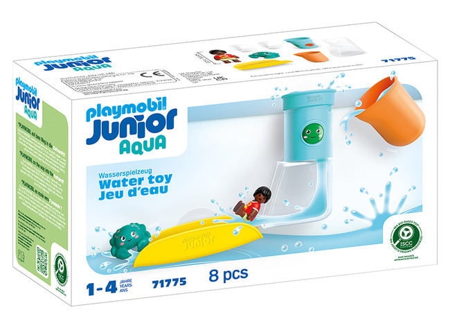 Speelsets - Playmobil Junior 71775 Giet- En Speelwatertank Met Glijbaan - Set Van 8