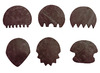 Boetseermateriaal - modeleerschelpen - kokos - set van 6