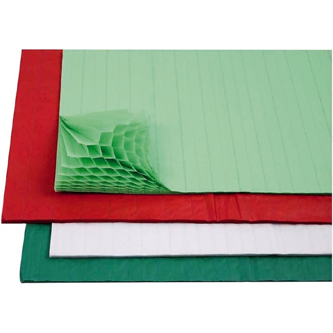 Papier - Honingraat - Kerst - Pak Van 8 Vellen
